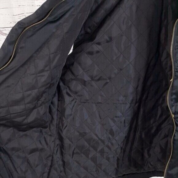 Isaac Mizrahi Live Women Puffer Vest Black XS Faux-Fur Trim Cinch Waist Hood QVC - Picture 4 of 8